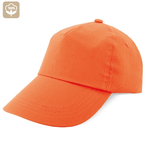GORRA 100% ALGODÓN VELCRO "NAVIA" NARANJA