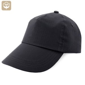 GORRA 100% ALGODÓN VELCRO "NAVIA" NEGRO