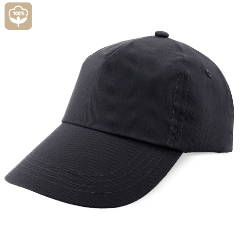 GORRA 100% ALGODÓN VELCRO "NAVIA" NEGRO