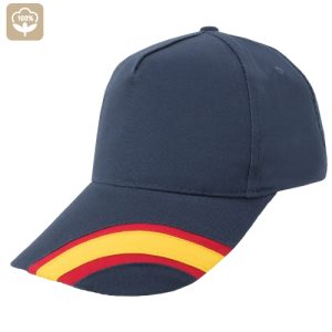 GORRA NACIONAL 5 PANELES ALGODN PEINADO "DEVA" MARINO