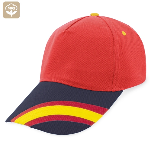 T-145-RO-500x500-1.jpg GORRA NACIONAL 5 PANELES ALGODN PEINADO "DEVA" ROJO