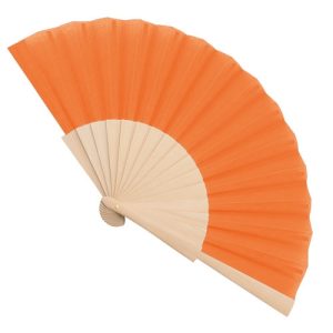 ABANICO MADERA 16 VARILLAS "SEVILLA" NARANJA