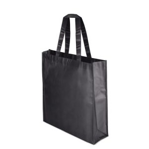 BOLSA NON WOVEN LAMINADO MATE "FERN" NEGRO