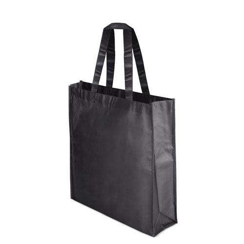 BOLSA NON WOVEN LAMINADO MATE "FERN" NEGRO