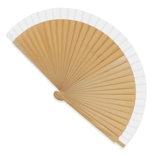 ABANICO MADERA BARNIZADO "BETTER" BLANCO