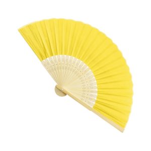 ABANICO DE BAMBU "RITA" AMARILLO