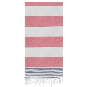 TOALLA PAREO CON RIZO "CALA BONITA" ROJO