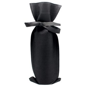 BOLSA NON WOVEN BOTELLA "MANTUA" NEGRO