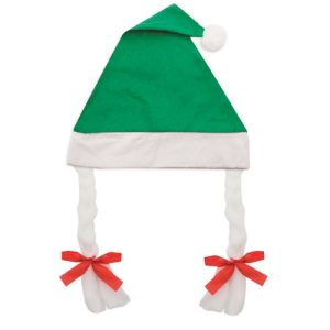 T-437-VE-500x500-1.jpg GORRO DE NAVIDAD CON TRENZAS VERDE