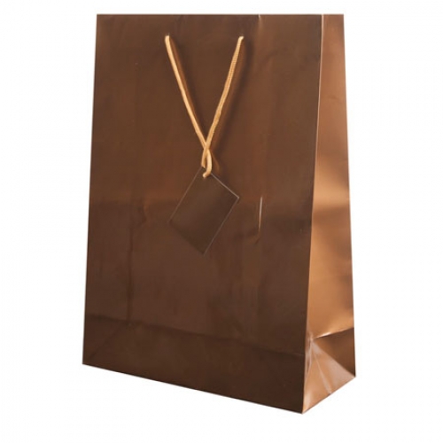 BOLSA REGALO PAPEL "ABBY" ORO