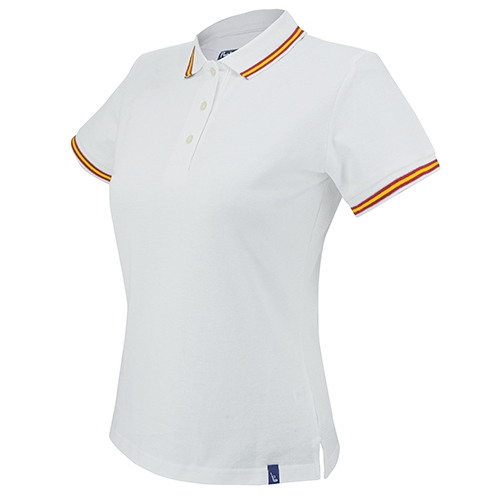 POLO BANDERA MUJER PIERRE DELONE  "AZUR" BLANCO L