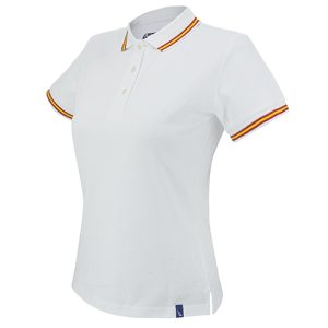 POLO BANDERA MUJER PIERRE DELONE  "AZUR" BLANCO M