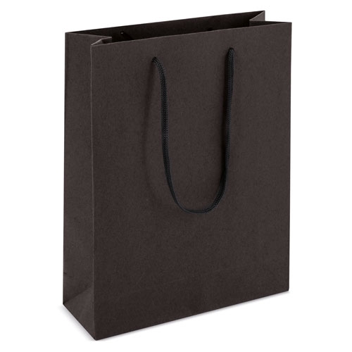 BOLSA DE CARTONCILLO  ASA LOOPSE "JOANNA" NEGRO