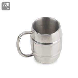 JARRA ACERO INOXIDABLE DOBLE CAPA 220ML "LUNDOR"