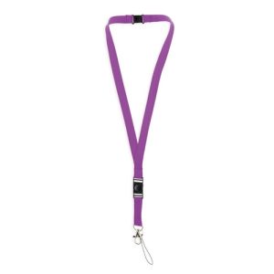 LANYARD CIERRE DE SEGURIDAD LILA