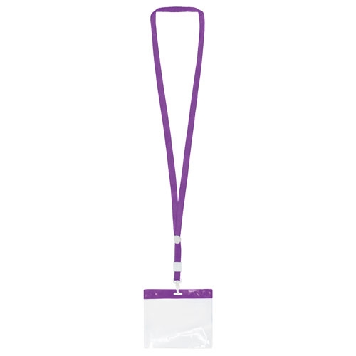 LANYARD CON ACREDITACION LILA