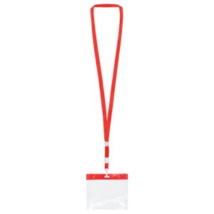 LANYARD CON ACREDITACION ROJO