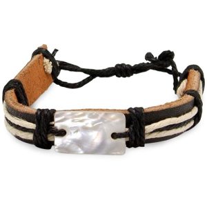 PULSERA PIEL/NACAR "MAGALUF"