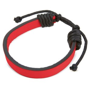 PULSERA POLIPIEL AJUSTABLE ROJO