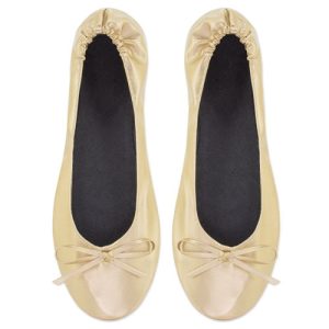 ZAPATILLA PLEGABLE (12 PARES) "BALLET" ORO