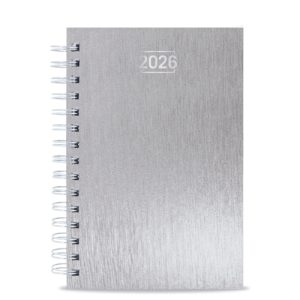 AGENDA ANILLA METALIZADA "RAKI" PLATA