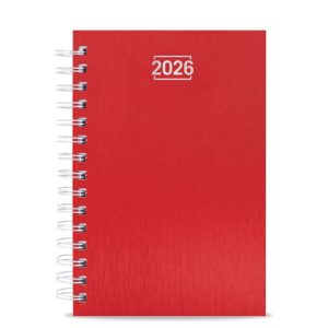 AGENDA ANILLA METALIZADA "RAKI" ROJO