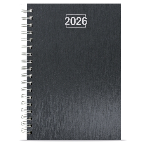 AGENDA ANILLA METALIZADA "NICK" PLOMO
