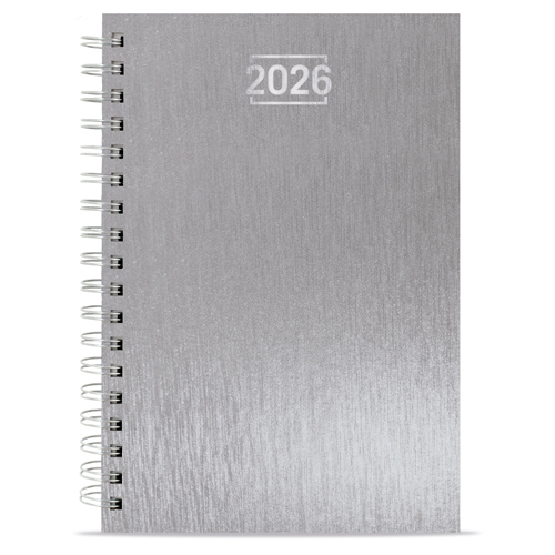 AGENDA ANILLA METALIZADA "NICK" PLATA