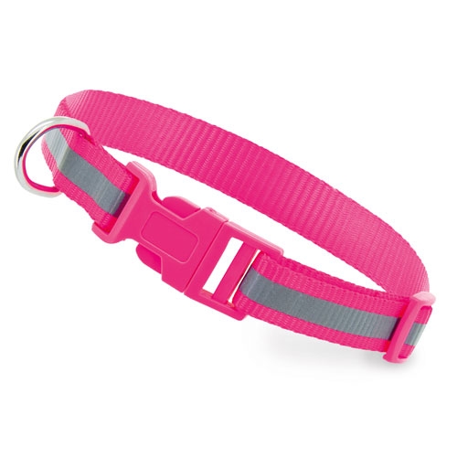 COLLAR REFLECTANTE "ANIMAL" FUCSIA