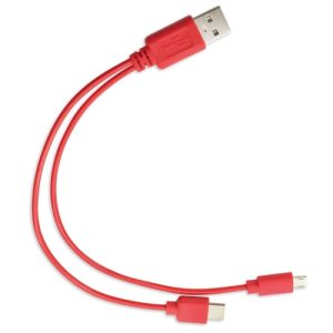 CARGADOR CONEXION MICRO USBREON ROJO