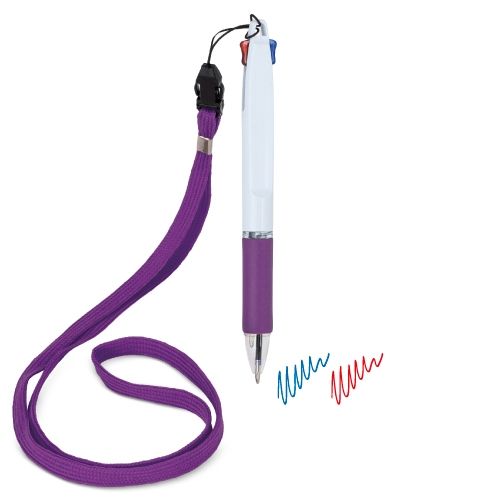 BOLÍGRAFO 2 COLORES CON LANYARD "BISSKAR" BOLÍGRAFO 2 COLORES CON LANYARD "BISSKAR"
