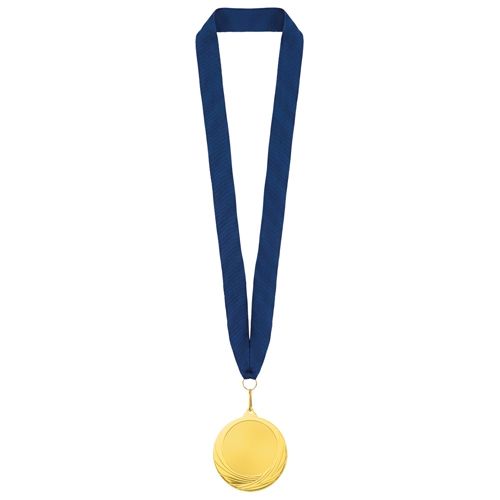MEDALLA DE ORO "ZEUS" LANYARD MARINO
