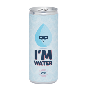 LATA AGUA SIN GAS DE ALUMINIO 33CL - ETIQUETA ADHESIVA TODO COLOR