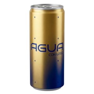 LATA AGUA 2% GAS DE ALUMINIO 25CL - IMPRESION DIRECTA TODO COLOR BRILLO